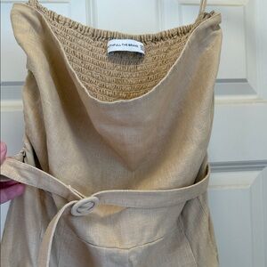 Jumpsuit Anthropologie yellow-tan